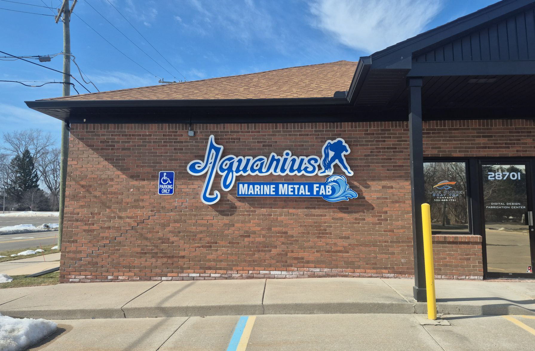 Channel Letter Sign at Aquarius Marine Metal Fabrication Aquarius Marine Metal Fabrication