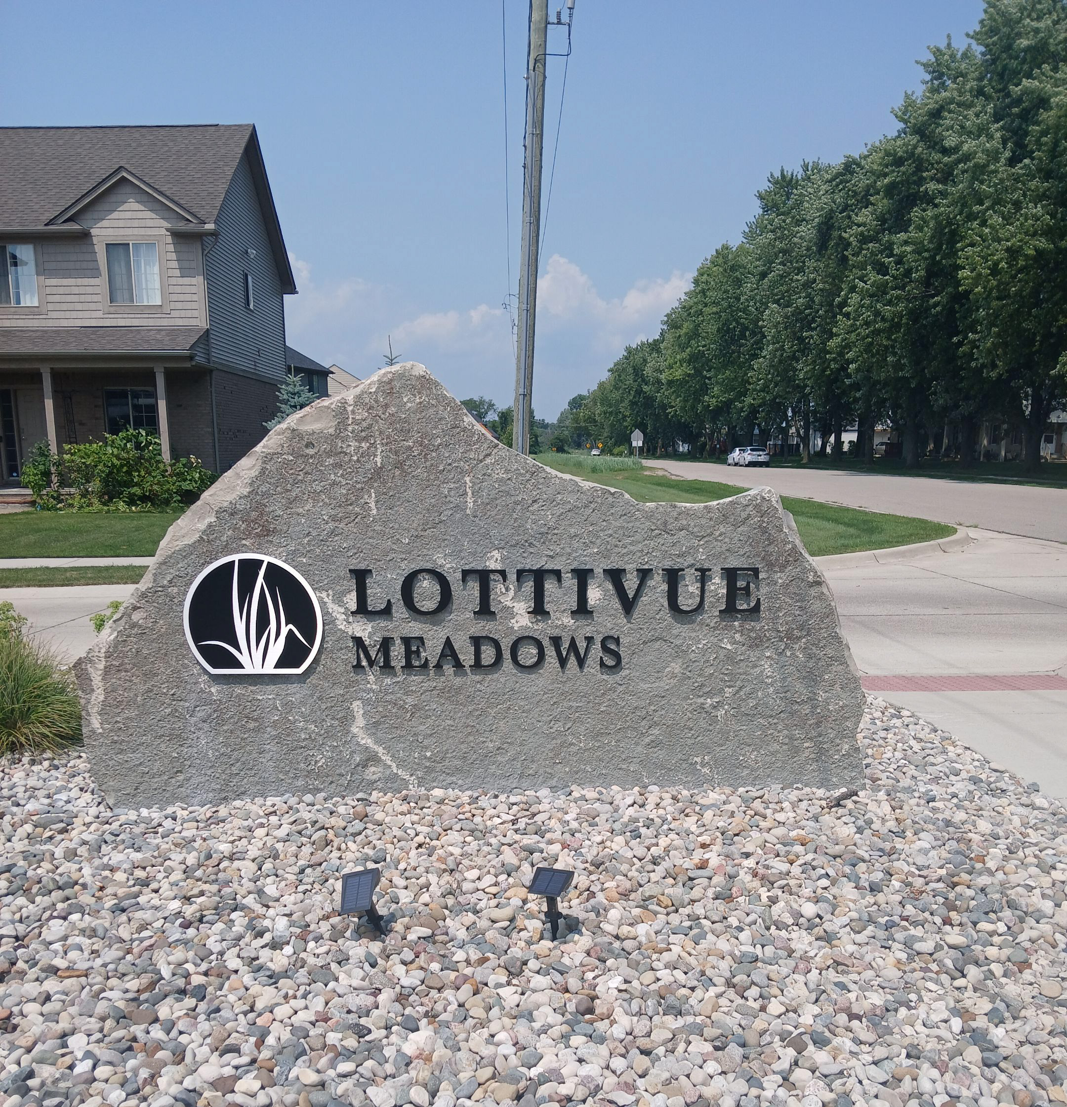 Aluminum Letters Custom Sign Installation for Lottivue Meadows Aluminum letters custom sign installation for Lottivue Meadows in Michigan